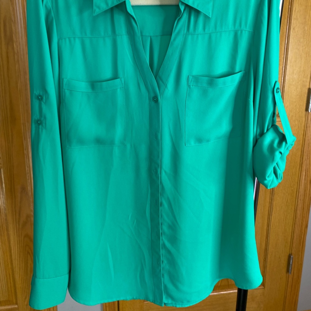 Express size Large portifino shirt green